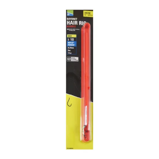 Haczyki z przyponem bayonet Preston KKH z wkrętką 38cm rozmiar 10