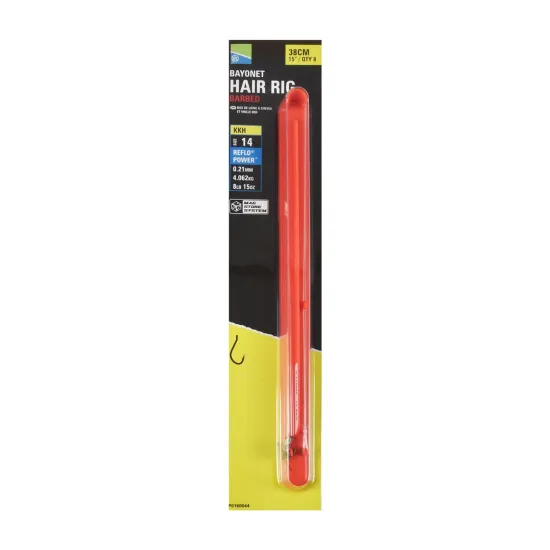 Haczyki z przyponem bayonet Preston KKH z wkrętką 38cm rozmiar 14