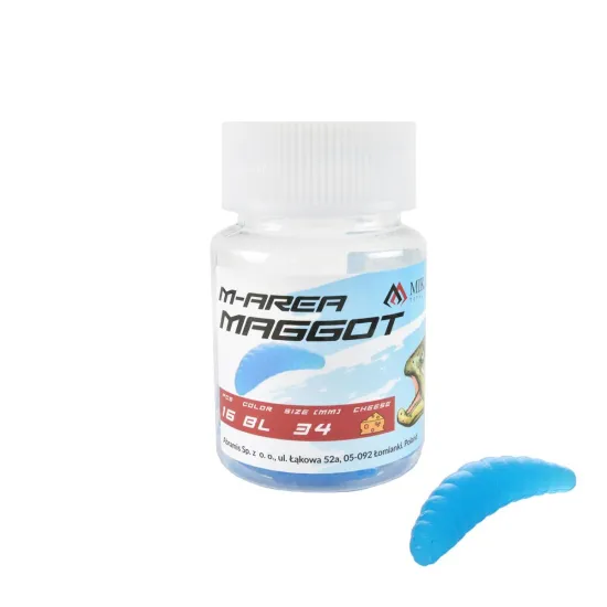 Przynęta M-Area Maggot blue Mikado 34mm