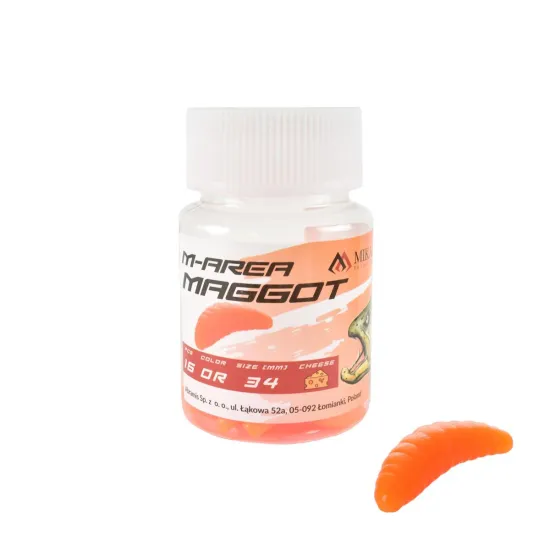 Przynęta M-Area Maggot orange Mikado 34mm
