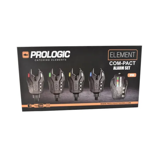 Zestaw sygnalizatorów wędkarskich elektronicznych Prologic Element Com-Pact 3+1