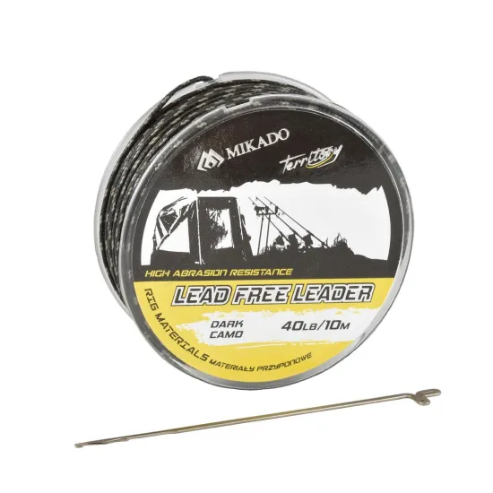 Przypon karpiowy Mikado Lead Free Leader 40lbs/10m - ciemny camo
