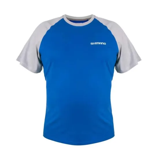 Koszulka T-Shirt niebieski z krótkim rękawem rozmiar M Shimano