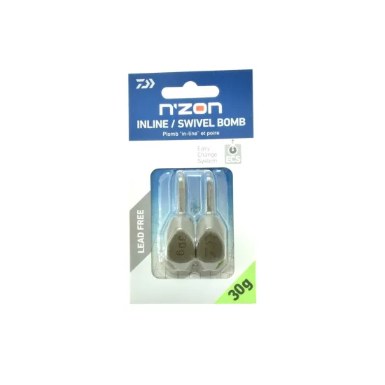 Ciężarek Daiwa N'Zon Inline Swivel Bomb 30g 2szt