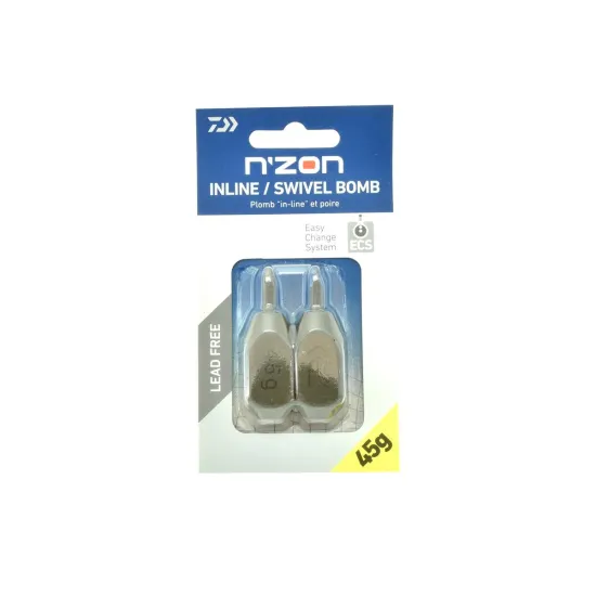 Ciężarek Daiwa N'Zon Inline Swivel Bomb 45g 2szt