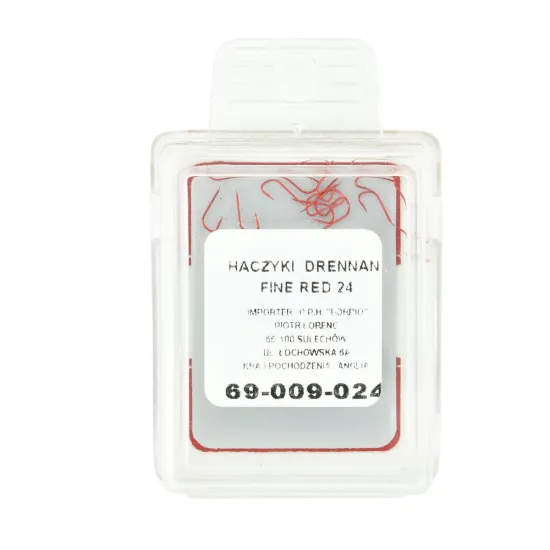Haczyki spławikowe Drennan Fine Red rozmiar 24 20 sztuk-112953