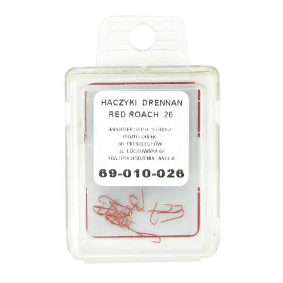 Haczyki spławikowe Drennan Red Roach rozmiar 26 20 sztuk-112959