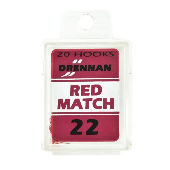 Haczyki spławikowe Drennan Red Match rozmiar 22 20 sztuk