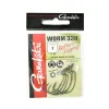 Haczyki spinningowe Gamakatsu WORM330 rozmiar 1 czarne 6 sztuk