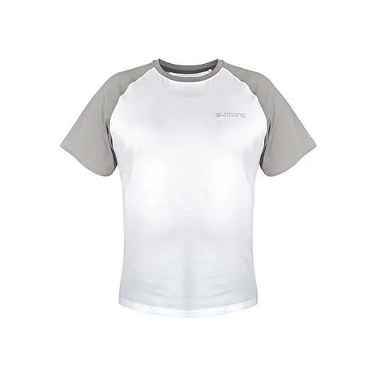 Koszulka T-Shirt biała z krótkim rękawem rozmiar L Shimano