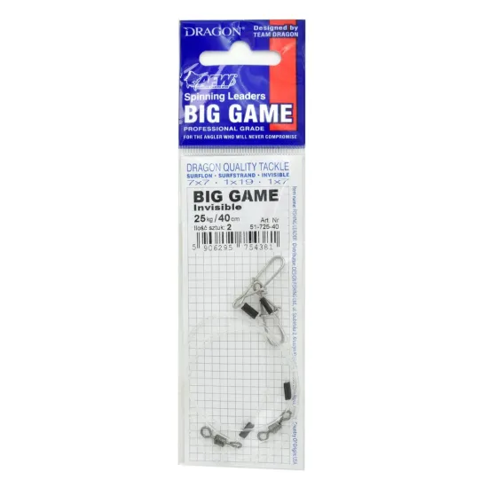 Przypon spinningowy Dragon fluorocarbon Big Game 25 kg 40cm