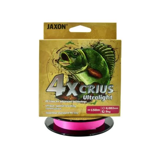 Plecionka spinningowa Jaxon Crius 4X Ultralight Pink 0.082mm 150m