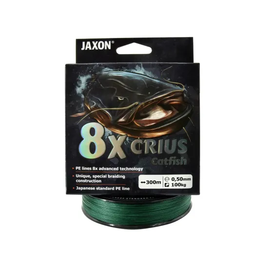 Plecionka sumowa Jaxon Crius 8X Catfish Green 0.50mm 300m