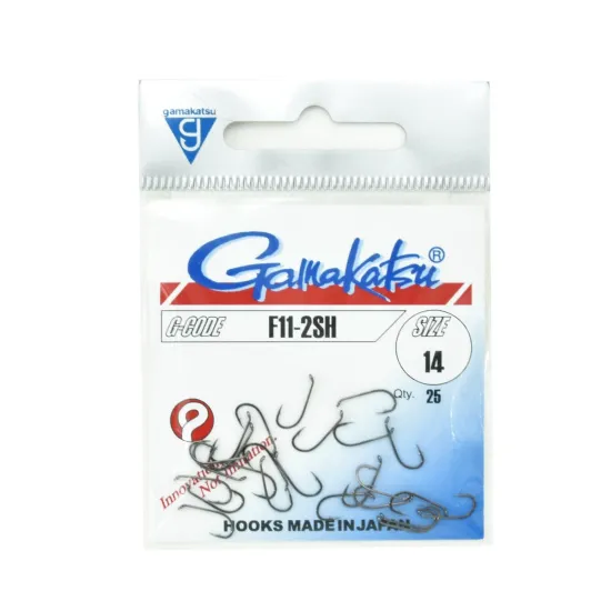 Haczyki muchowe Gamakatsu Fly F11-2SH rozmiar 14 czarne 25 sztuk