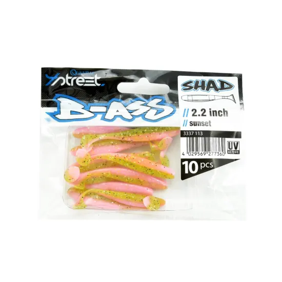 Przynęta ripper 4 Street B-Ass Shad 5.6cm / 10 sztuk sunset