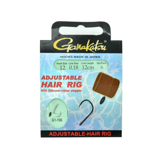 Haczyki z przyponem Gamakatsu BKS-Adjust-12 0,18mm 12cm 6 sztuk