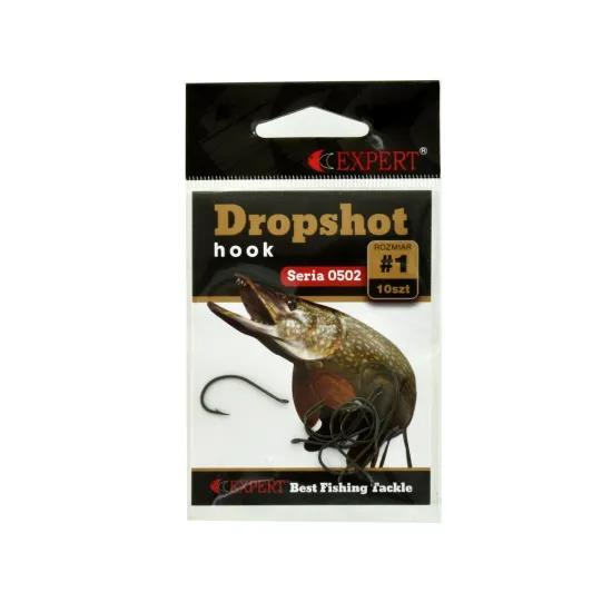 Haki spinningowe Expert Drop Shot 0502 rozmiar 1 10 sztuk