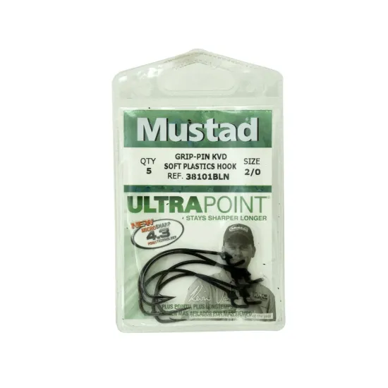 Haczyki spinningowe Mustad KVD Grip-Pin rozmiar 2/0 5 sztuk