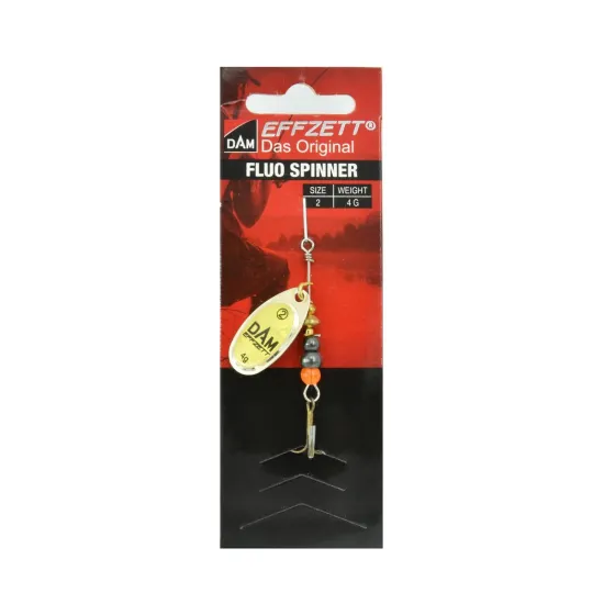 Błystka obrotowa Effzett Fluo Spinner 2 4g gold prisma