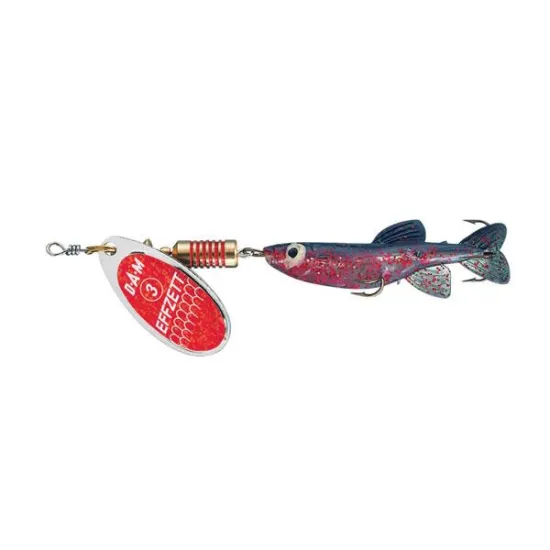 Błystka obrotowa Minnow Effzett red/glitter 7g