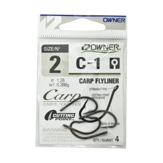 Haczyki karpiowe Owner Carp C1 rozmiar 2 4 sztuki