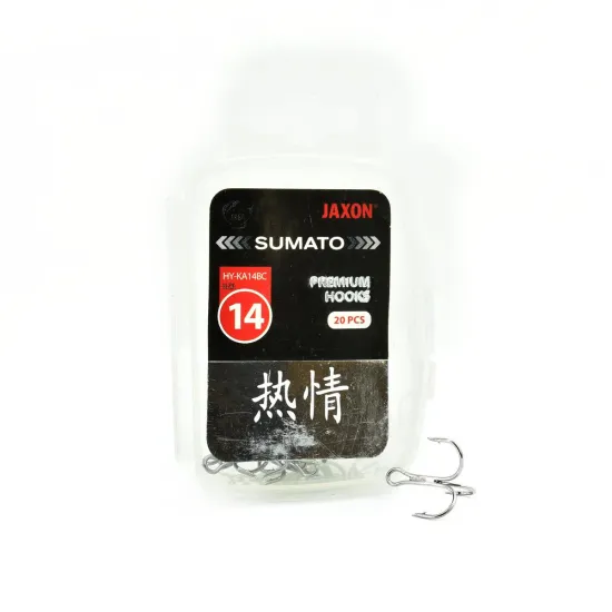 Kotwice trójramienne Jaxon Sumato rozmiar "14" BC opakowanie 20 sztuk - czarne