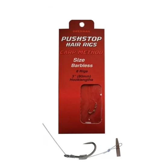 Haczyki bezzadziorowe z przyponem Drennan Carp Method 0.23mm rozmiar 16 8 sztuk