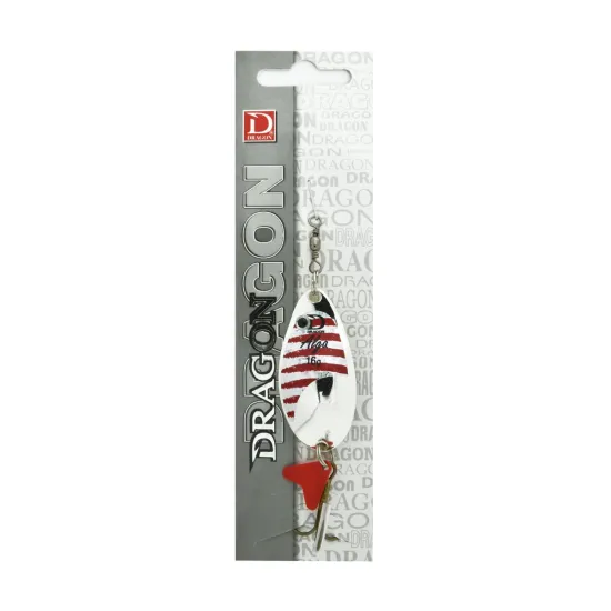 Błystka wahadłowa Dragon Alga Silver gloss / Red 16g
