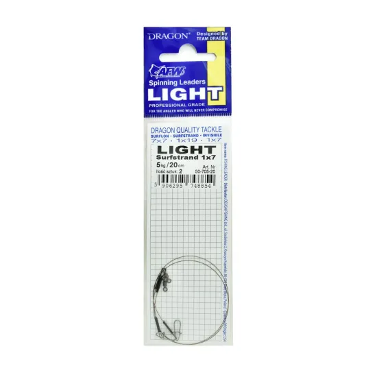Przypon spinningowy Dragon 1x7 Surfstrand 5kg 20cm 2 sztuki