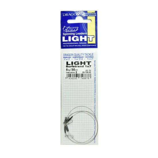 Przypon spinningowy Dragon 1x7 Surfstrand 5kg 30cm 2 sztuki