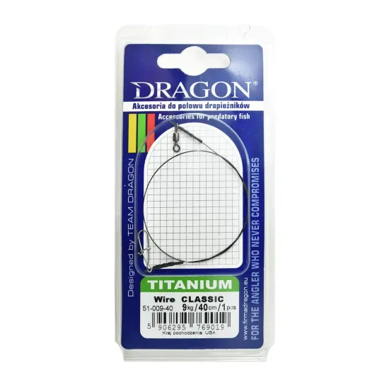Przypon spinningowy Dragon Titanium 9kg 40cm 1 sztuka