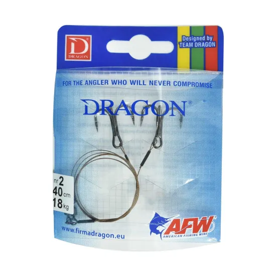 Przypon spinningowy Dragon z kotwicą rozmiar 2 40cm 18kg 2 sztuki
