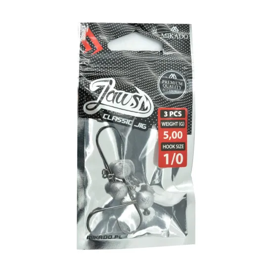 Główka jigowa spinningowa Mikado Jaws Classic rozmiar 1/0 5g 3 sztuki