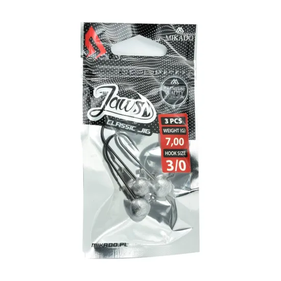 Główka jigowa spinningowa Mikado Jaws Classic rozmiar 3/0 7g 3 sztuki