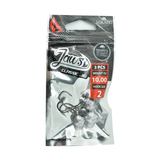 Główka jigowa spinningowa Mikado Jaws Classic rozmiar 2 10g 3 sztuki