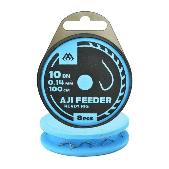 Haczyki z przyponem Mikado Feeder Aji rozmiar 10 8 sztuk