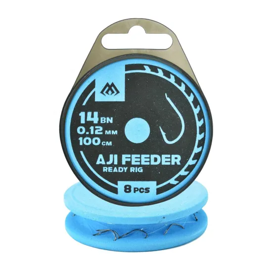 Haczyki z przyponem Mikado Feeder Aji rozmiar 14 8 sztuk