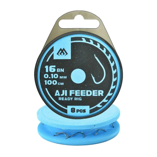 Haczyki z przyponem Mikado Feeder Aji rozmiar 16 8 sztuk
