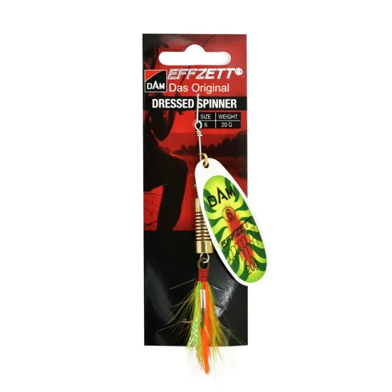 Błystka obrotowa Effzett Dressed Spinner fireshark 6 20g