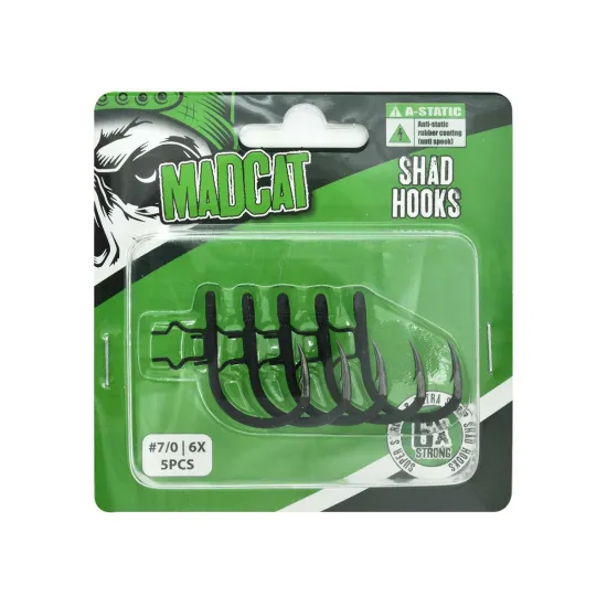 Haczyki sumowe DAM MadCat A-Static Shad 6X rozmiar 7/0 5 sztuk