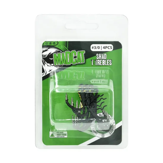 Kotwice sumowe DAM MadCat A-Static Shad T-Treble 4X rozmiar 3/0 4 sztuki