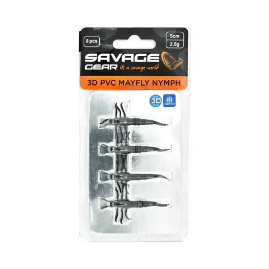 Przynęta, jętka Savage Gear 3D PVC Mayfly Loose Body 5cm black