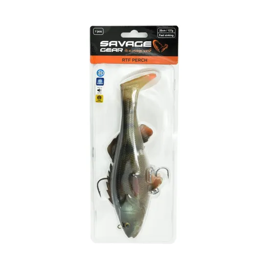 Przynęta uzbrojona Savage Gear 3D Perch RTF 20cm/137g brown perch