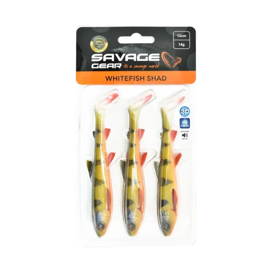 Przynęta ripper Savage Gear 3D Whitefish Shad 12cm/14g perch 3 sztuki