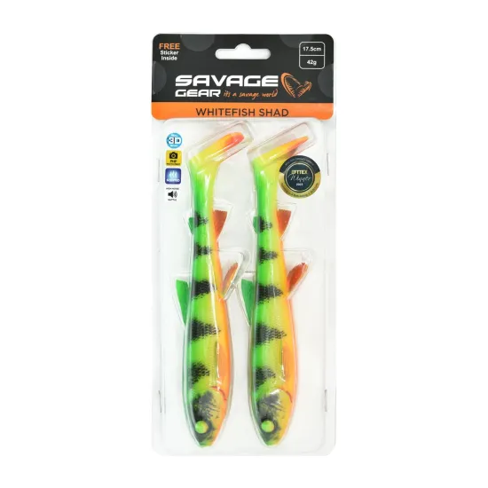 Przynęta ripper Savage Gear 3D Whitefish Shad 17,5cm/42g firetiger 2 sztuki