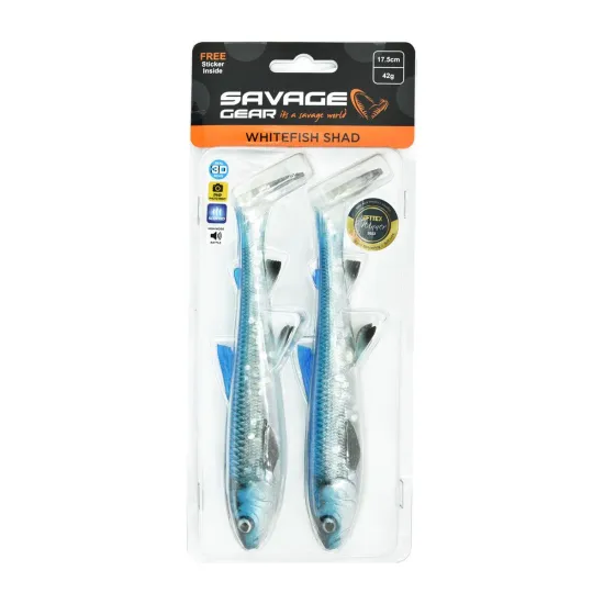 Przynęta ripper Savage Gear 3D Whitefish Shad 17,5cm/42g blue silver 2 sztuki