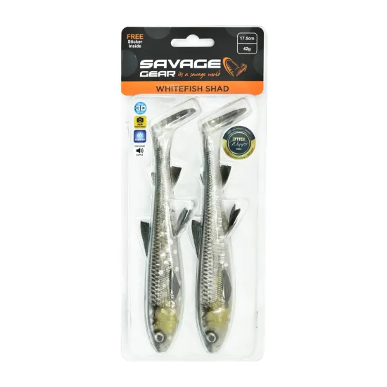 Przynęta ripper Savage Gear 3D Whitefish Shad 17,5cm/42g green silver 2 sztuki