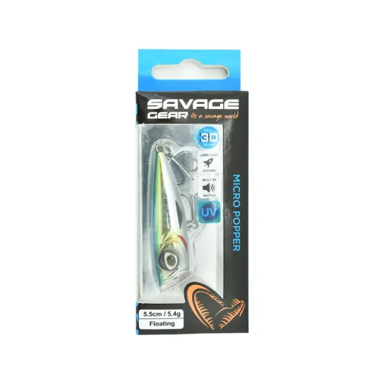 Wobler powierzchniowy Savage Gear Micro Popper 5,5cm/5,4g blue green