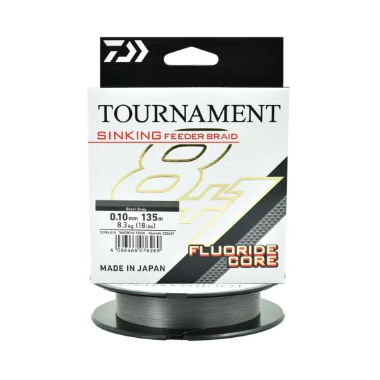 Plecionka feederowa Daiwa Tournament Sinking Feeder Braid 0.10mm 135m szara