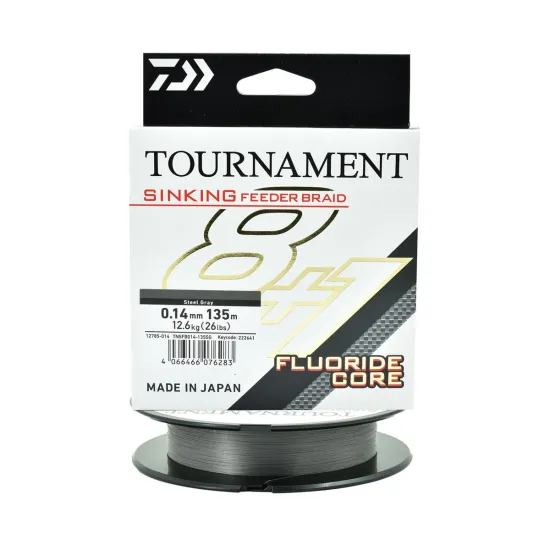Plecionka feederowa Daiwa Tournament Sinking Feeder Braid 0.14mm 135m szara